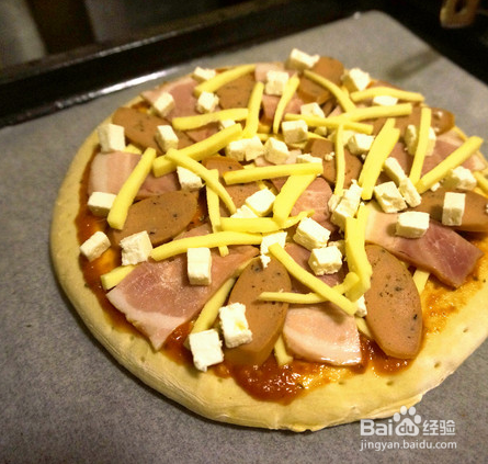 超快手培根披萨