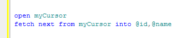 sql server如何使用游标