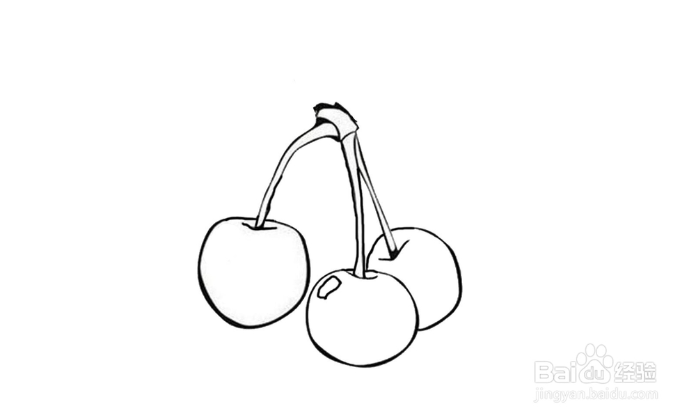 如何画一个小樱桃