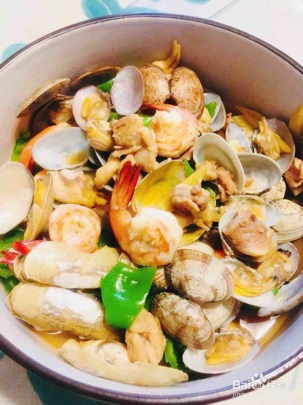 海鲜虾炒鸡的做法