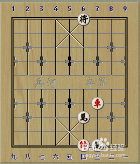 象棋残局:一车巧胜双马 2
