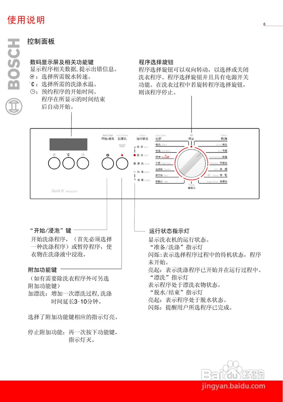 博世WAG16260TI全自动滚筒式洗衣机使用及安装说明书:[1]