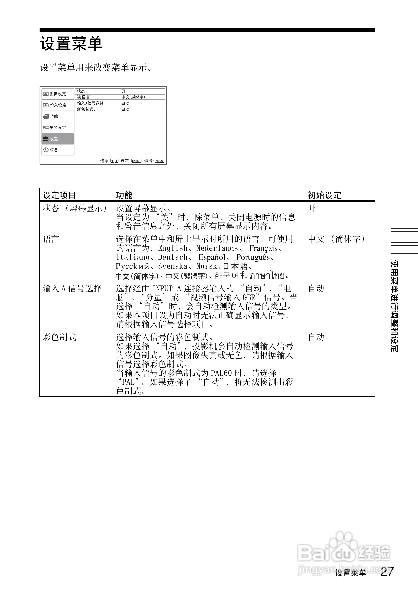 索尼VPL-CX20投影机使用说明书:[3]