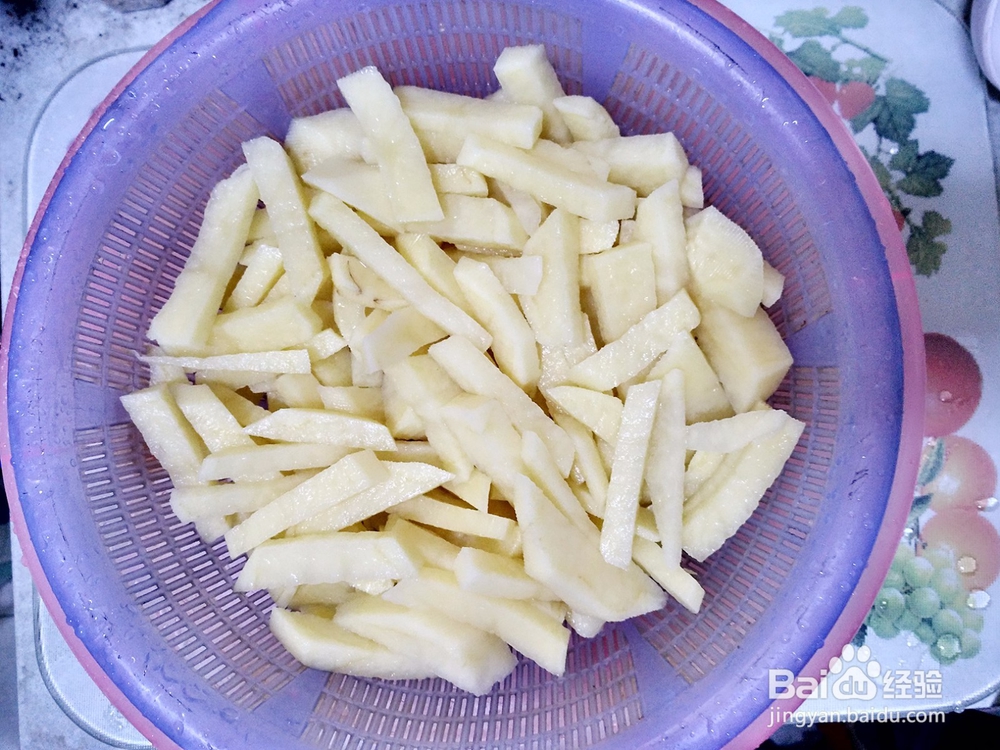 土豆条炒广式腊肠