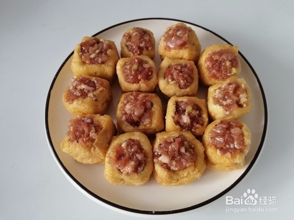油豆腐酿肉怎么做
