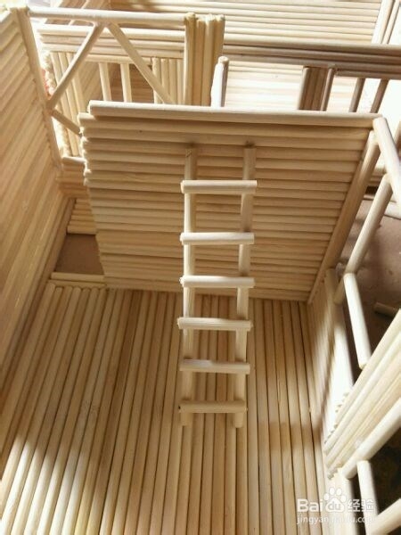 怎么用竹签坐手工小竹屋