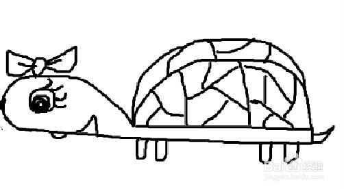 如何教儿童画数字创意画：[3]3变小乌龟的画法