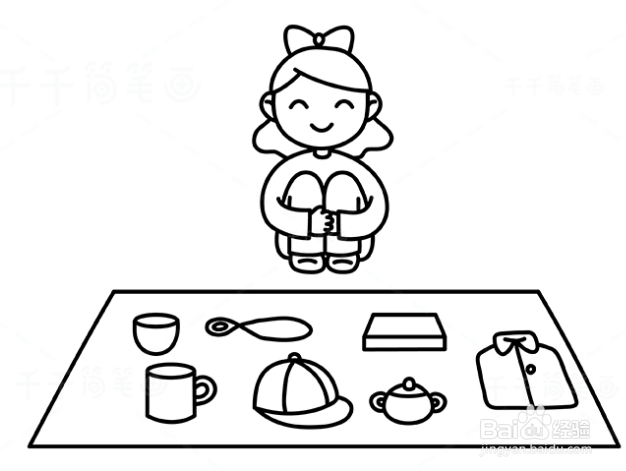 跳蚤市场简笔画