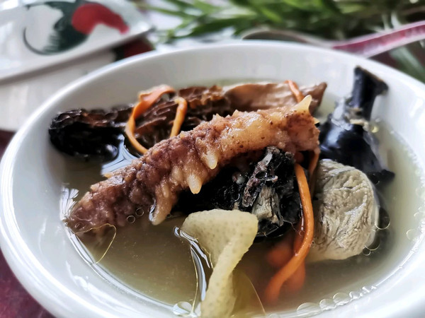 羊肚菌海参乌鸡汤