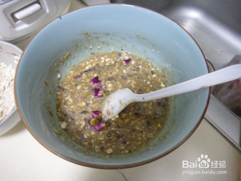 怎么做玫瑰豆沙燕麦饼