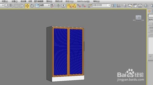 Max怎么制作白色的百叶推拉门衣柜的模型并渲染