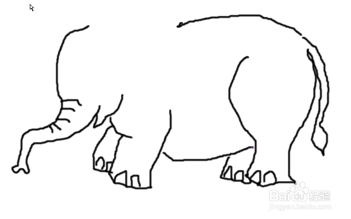 firework自带刷子工具画大象