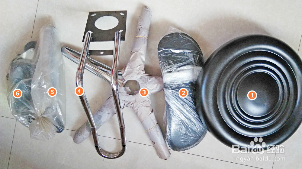 转椅怎样组装，转椅轮子、底座怎么装