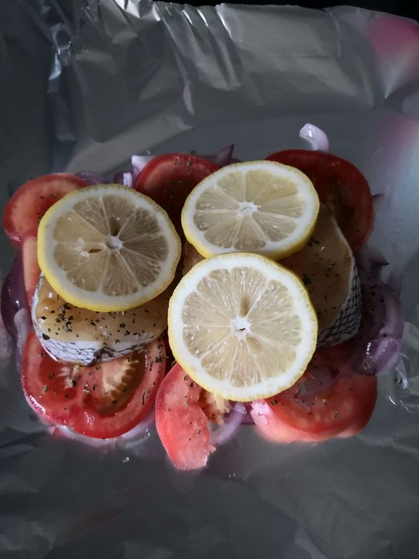 柠香罗勒烤鳕鱼