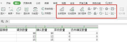 Excel怎么让插入选项卡工具栏的图表不显示