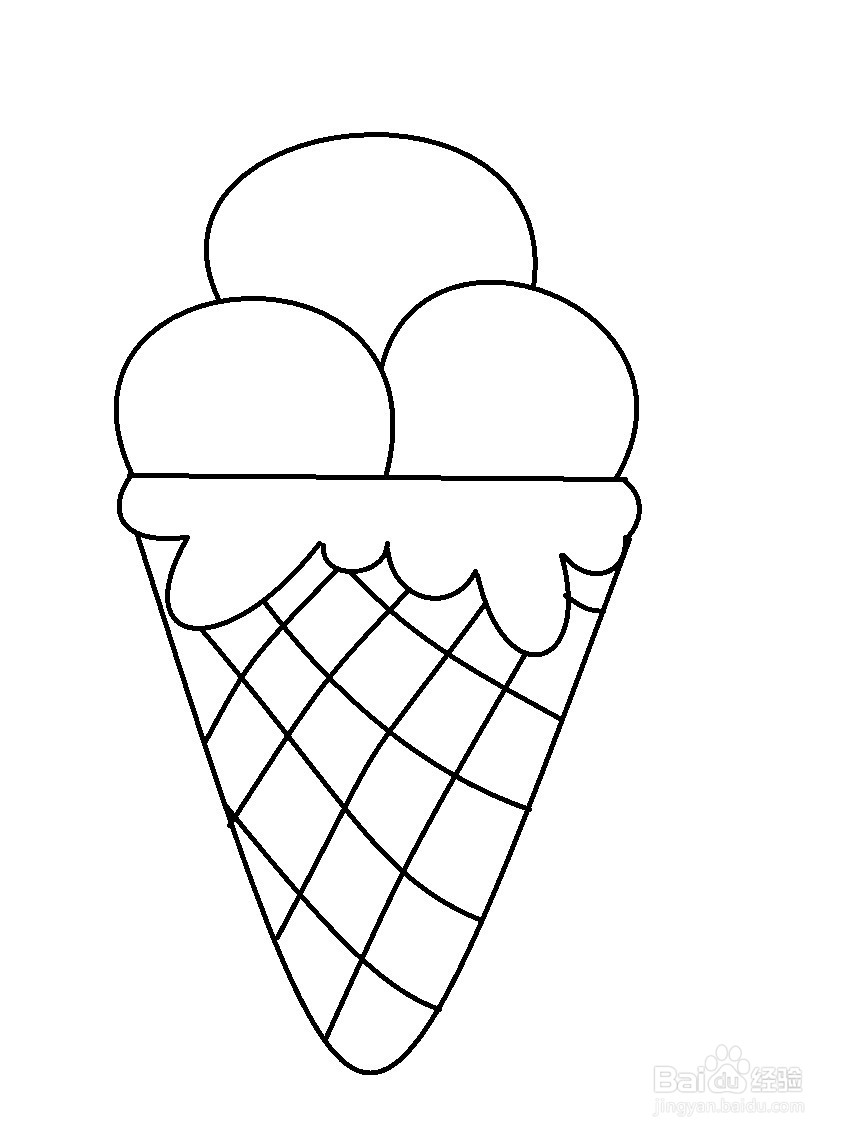 冰激凌的画法图片