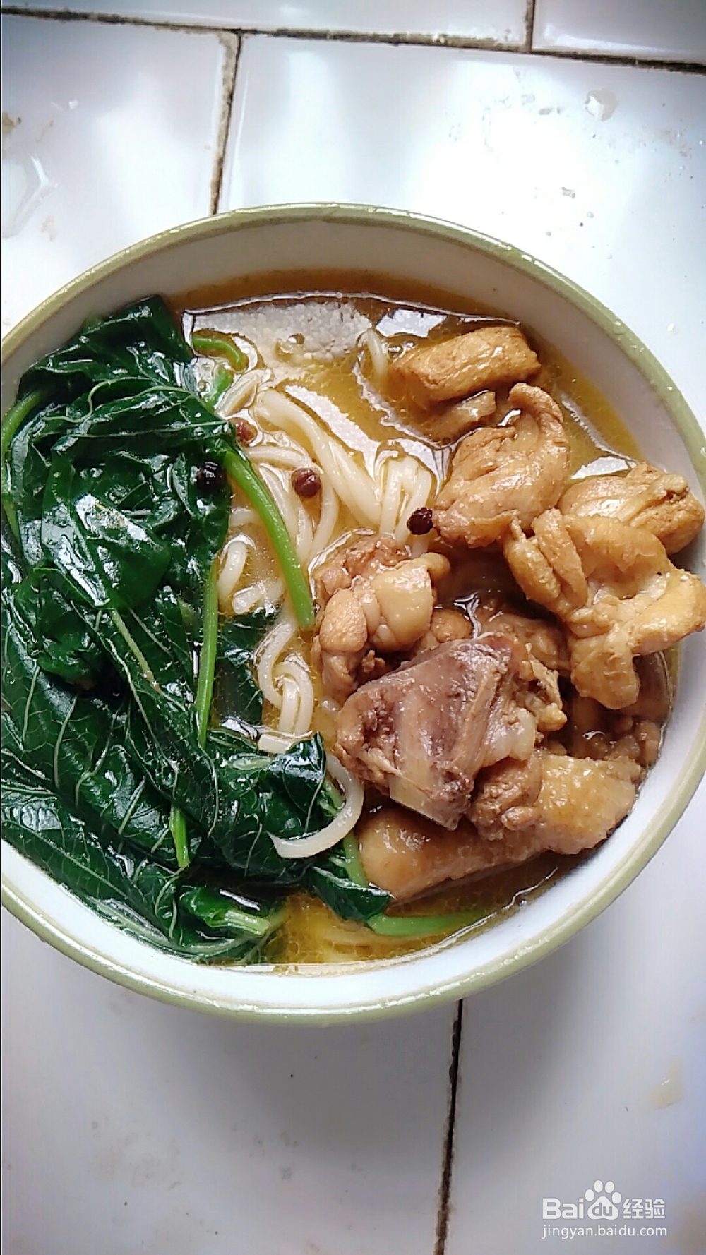 新手简单做鸡肉苋菜面条