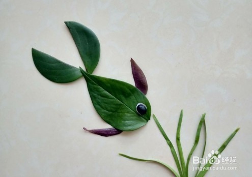 手工叶子粘贴画