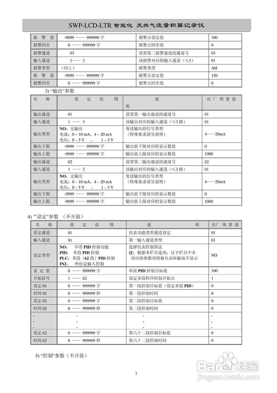 昌晖SWP-LCD-LTR智能防盗天然气流量积算控制仪说明书:[1]