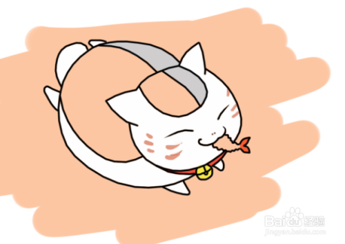 卡通简笔画:夏目友人帐之猫咪老师