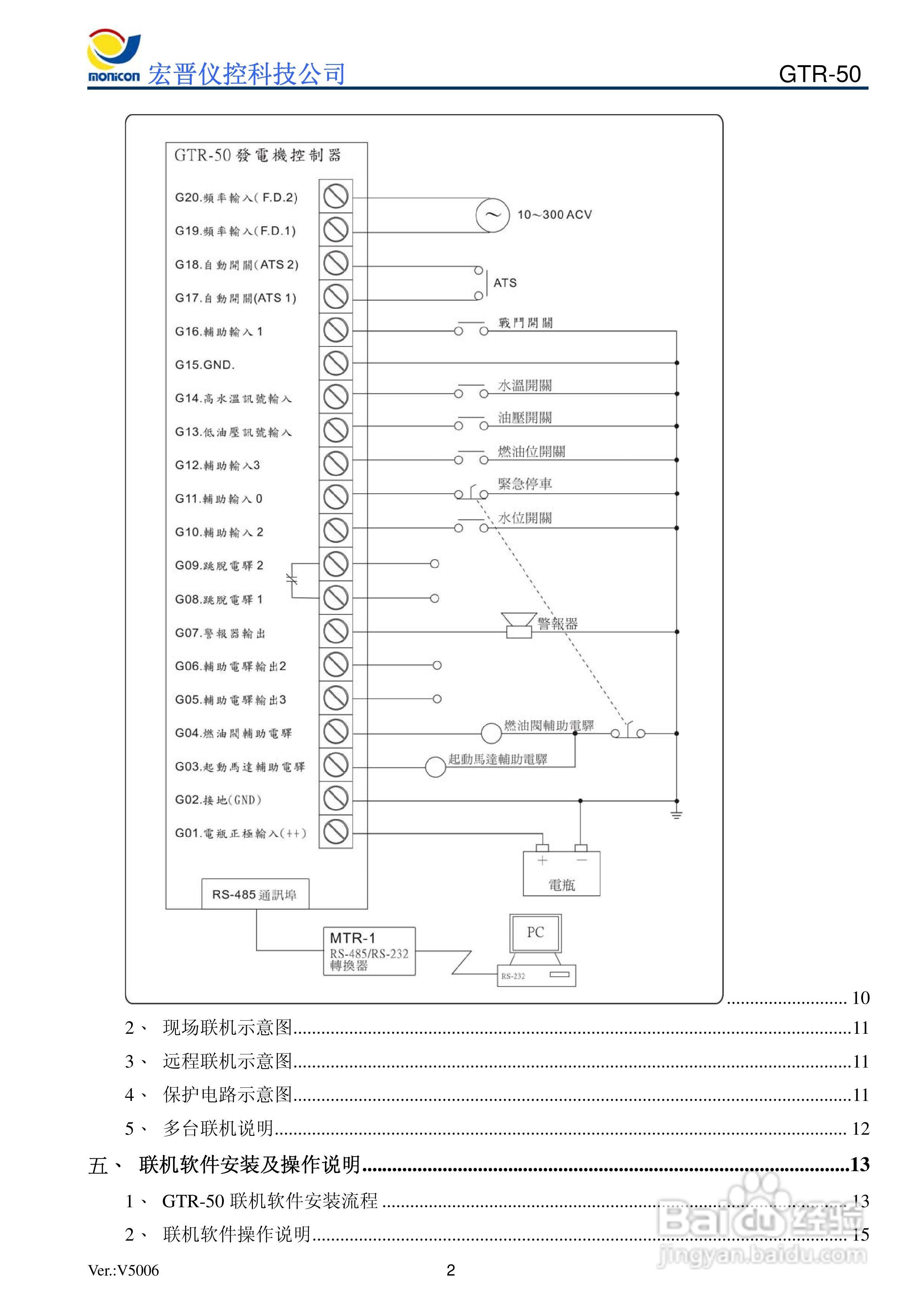 GTR-50发电机控制器说明书:[1]