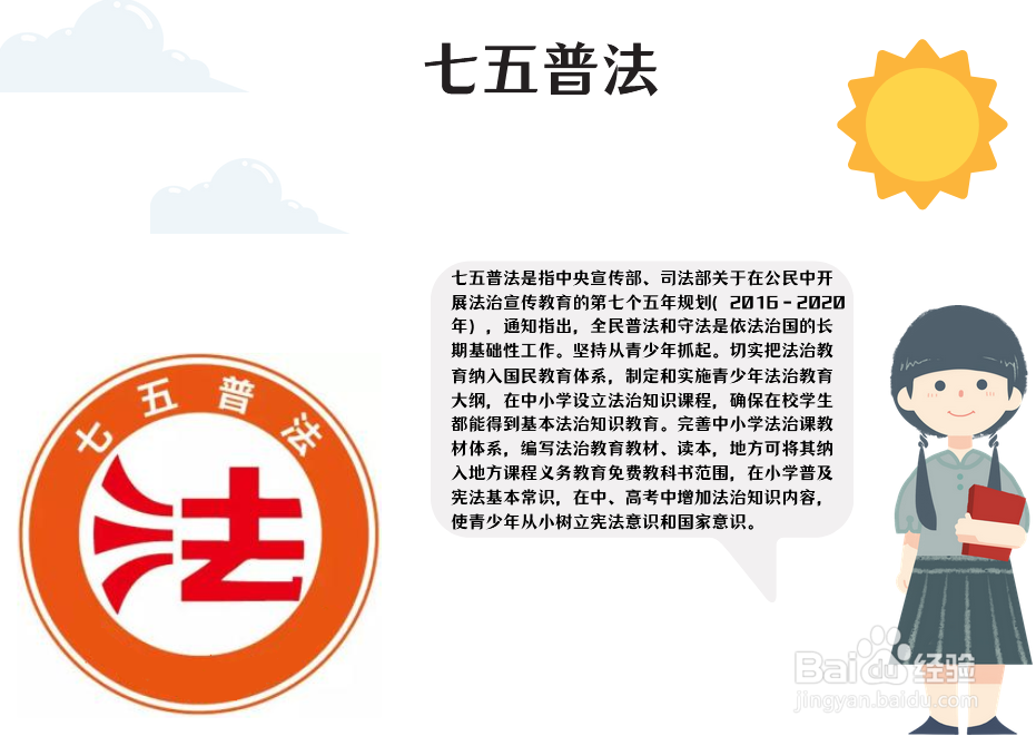 七五普法手抄报内容