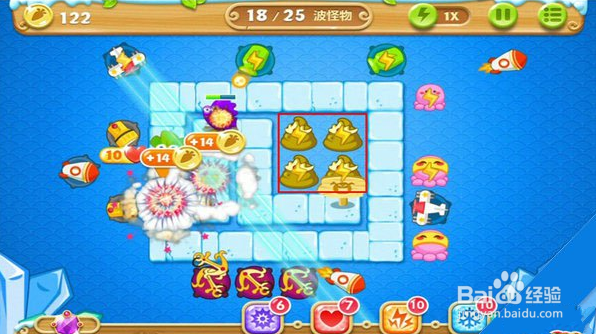 保卫萝卜2的冰川47关攻略