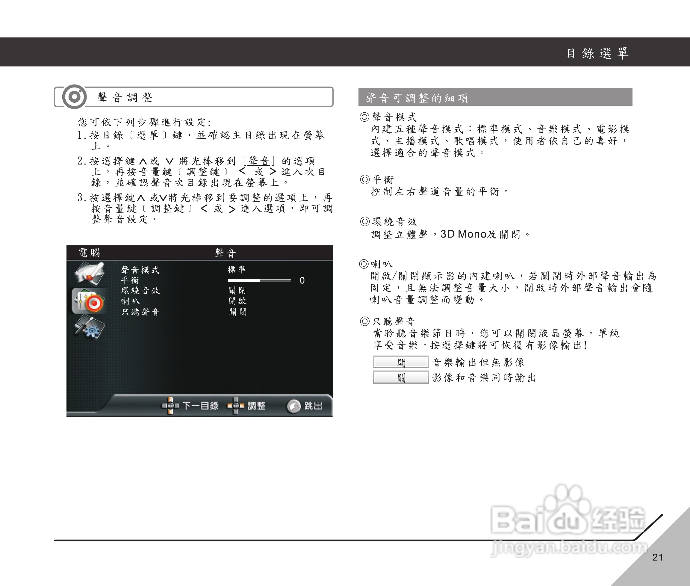 声宝LM-42V820型多媒体液晶显示器说明书:[3]