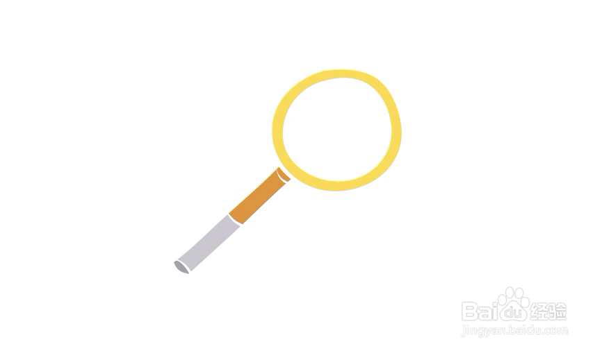 怎样在illustrator中绘制放大镜小图标