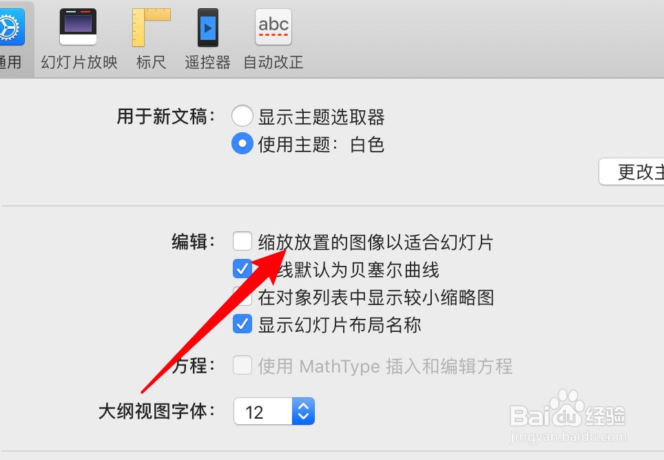Keynote怎么设置自动缩放添加的图像