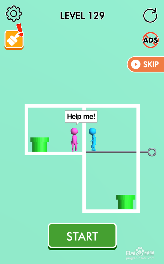 Pink Blue Together的LEVEL 129怎样过关？