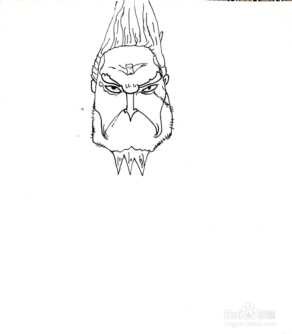 《航海王》系列之钢骨空简笔画