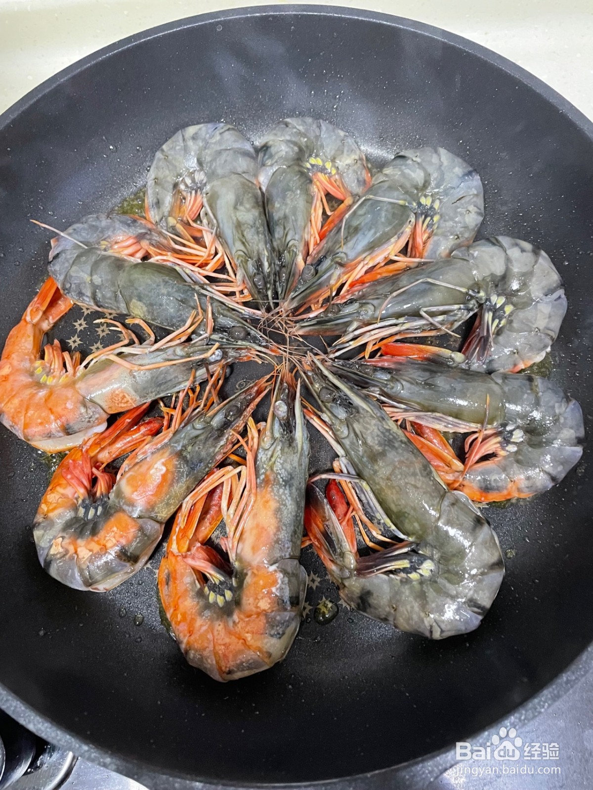 干煎黑虎虾怎么做