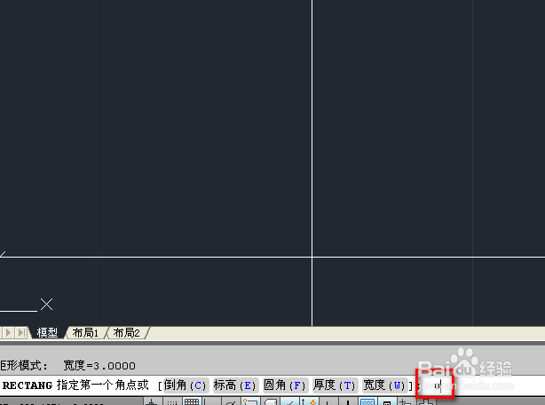 cad带线宽的矩形绘制