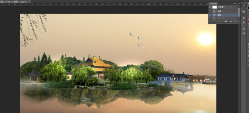 Photoshop怎么将图片快速转换为水墨画