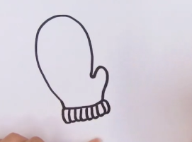 儿童简笔画——怎么画冬天里好看的手套