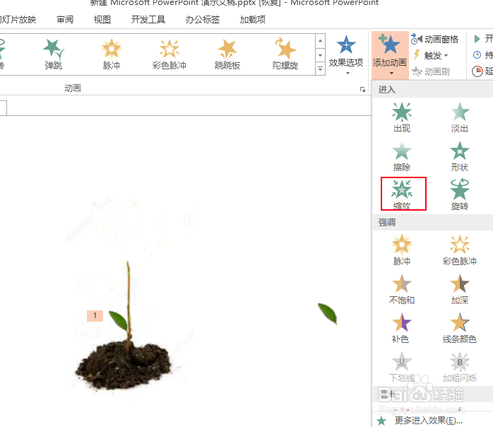 如何在ppt2013制作植物生长动画？