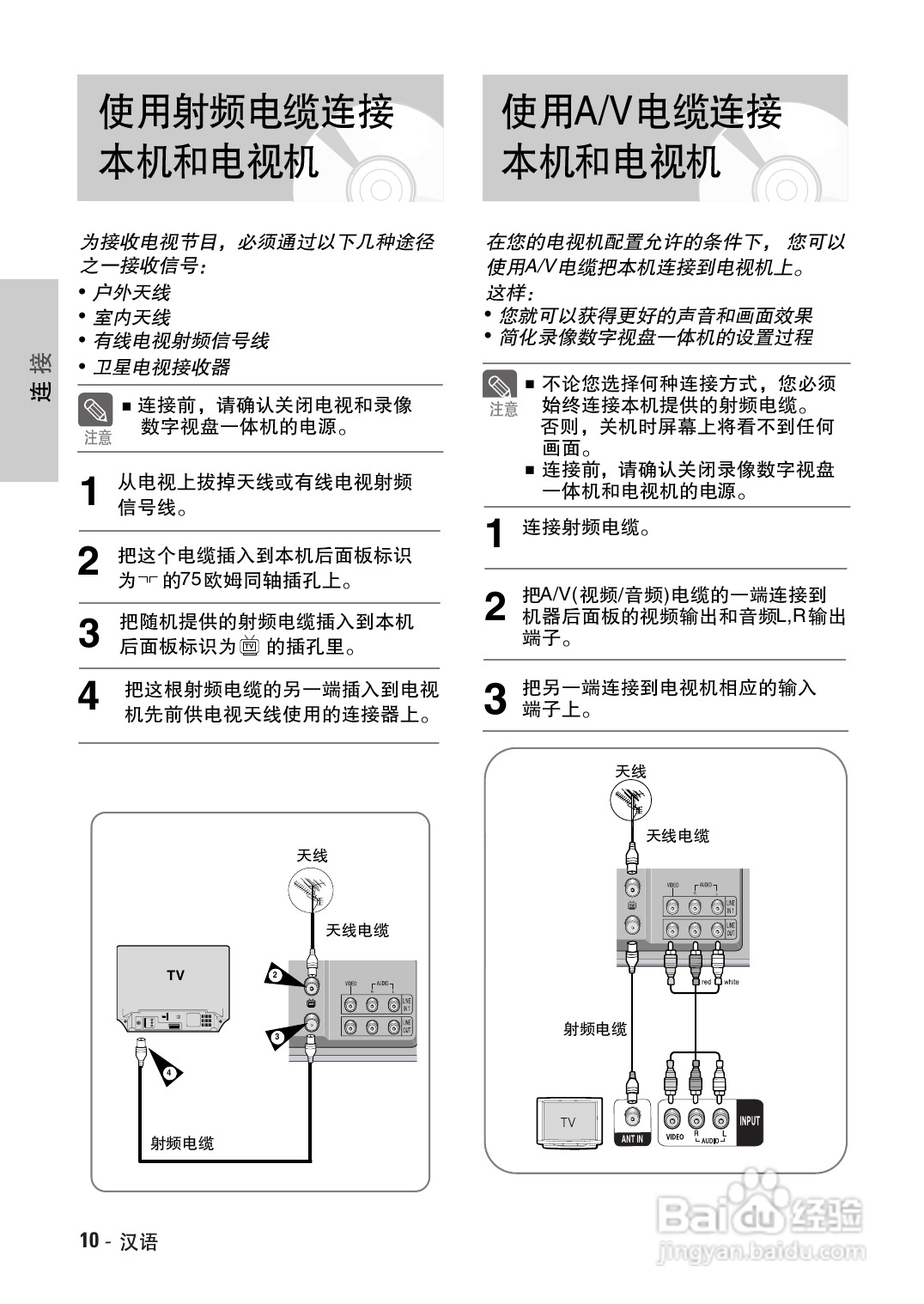 三星DVD-V7500K录像数字视盘一体机使用说明书:[1]