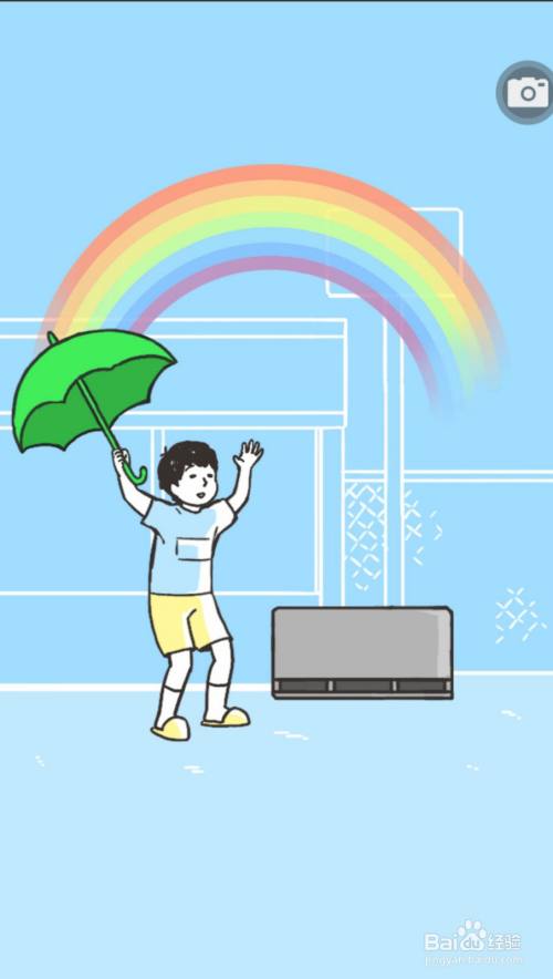 雨过天晴,彩虹出来了,雨回避成功.