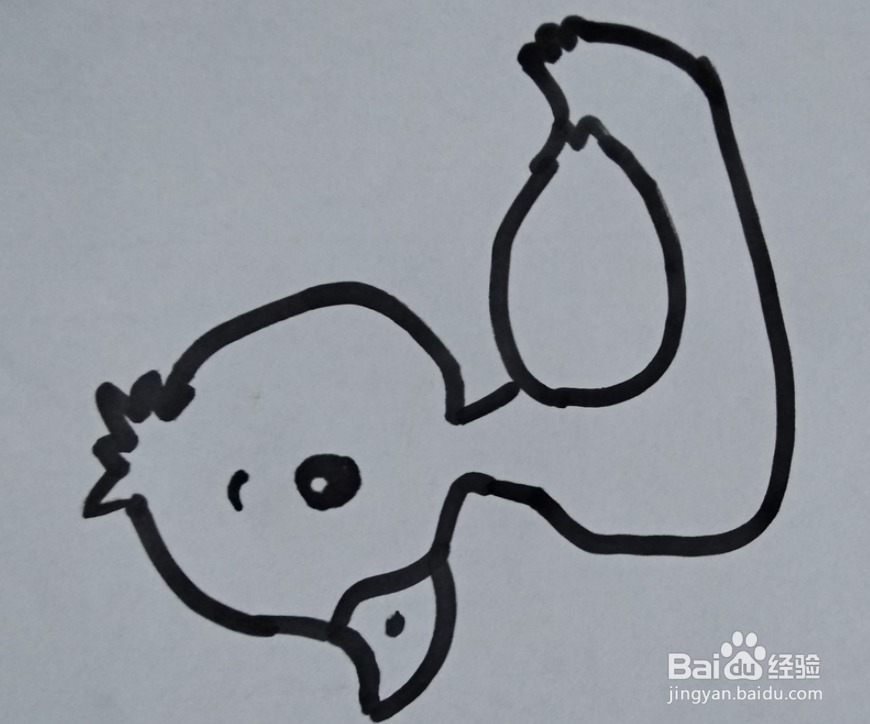 怎么画小鸭子的儿童画