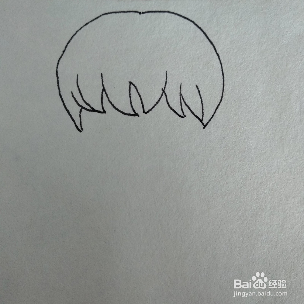 怎么画一个穿西装打领带的帅气小伙卡通简笔画