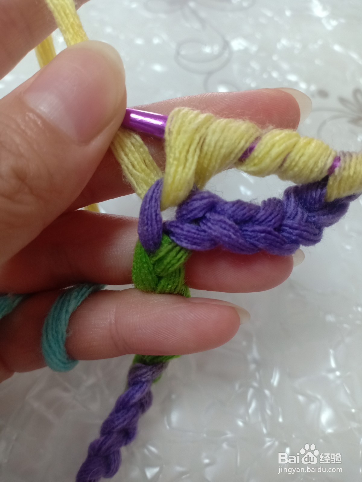 钩针三卷长针的编织方法