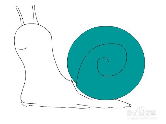flash如何绘制一只卡通蜗牛的教程