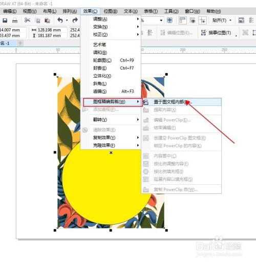 coreldraw如何进行图框裁剪?
