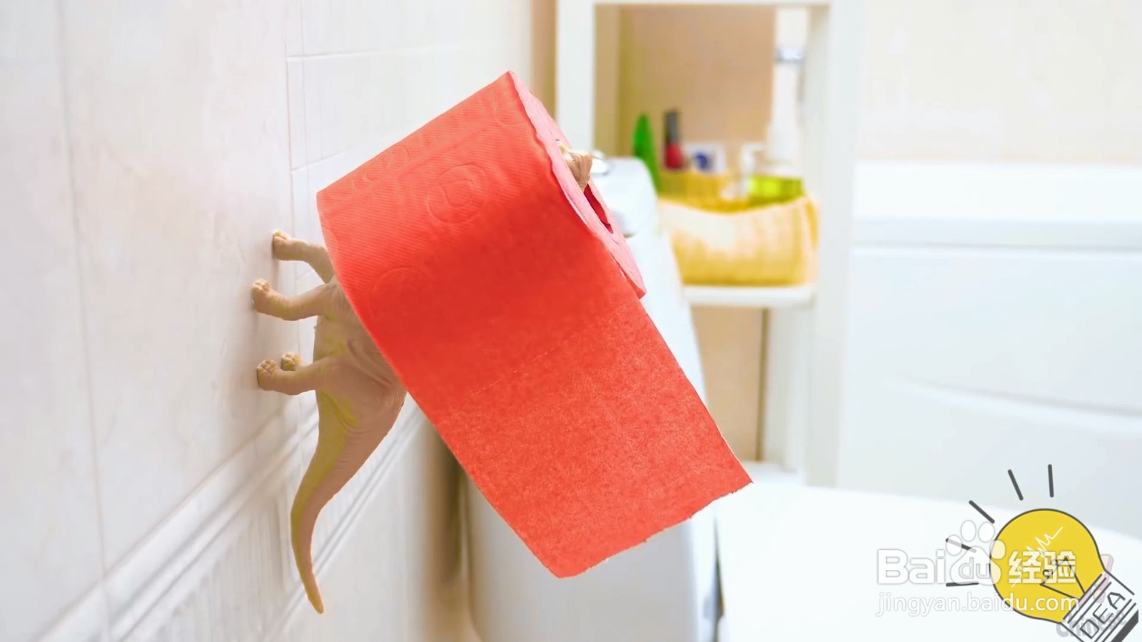 恐龙厕所挂纸，简单方便还实用