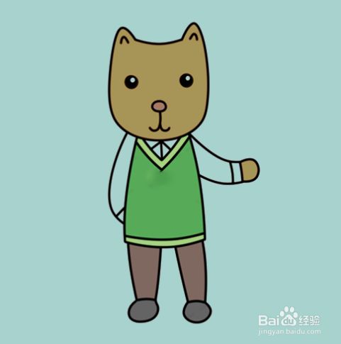 如何手工画小猫先生的简笔画 百度经验 如何手工画小猫先生的简笔画 百度经验