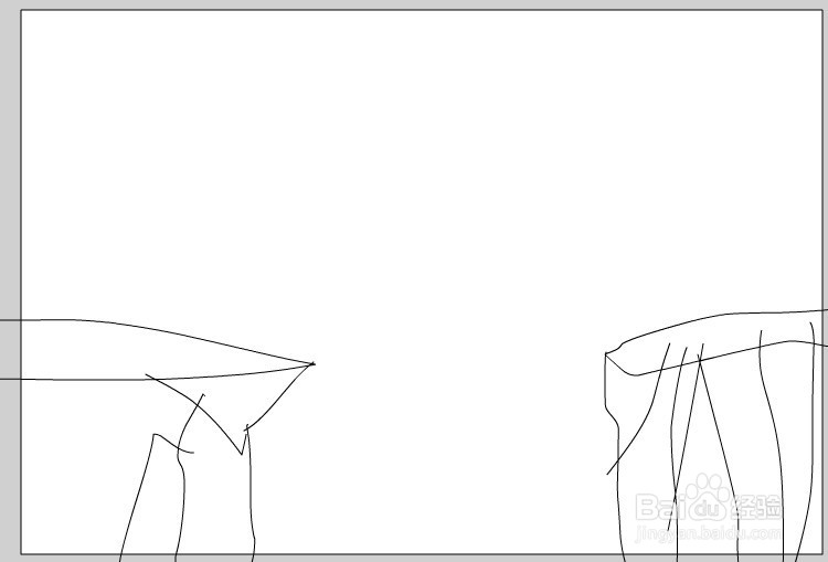 flash绘制一个扁平山崖的场景