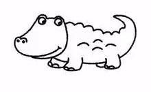 怎么画鳄鱼的简笔画