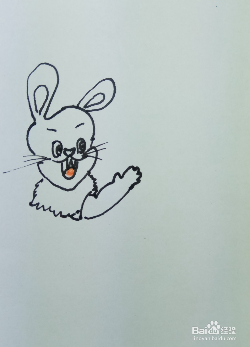 怎样画简笔画“小白兔爱萝卜”?