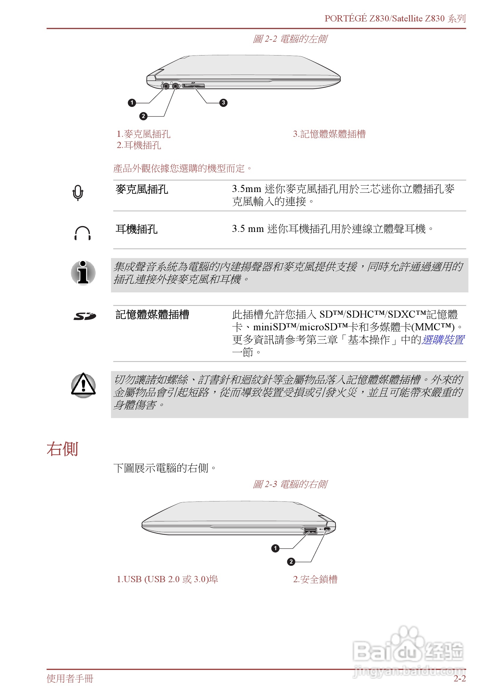 东芝Portege Z830笔记本电脑中文使用说明书:[3]